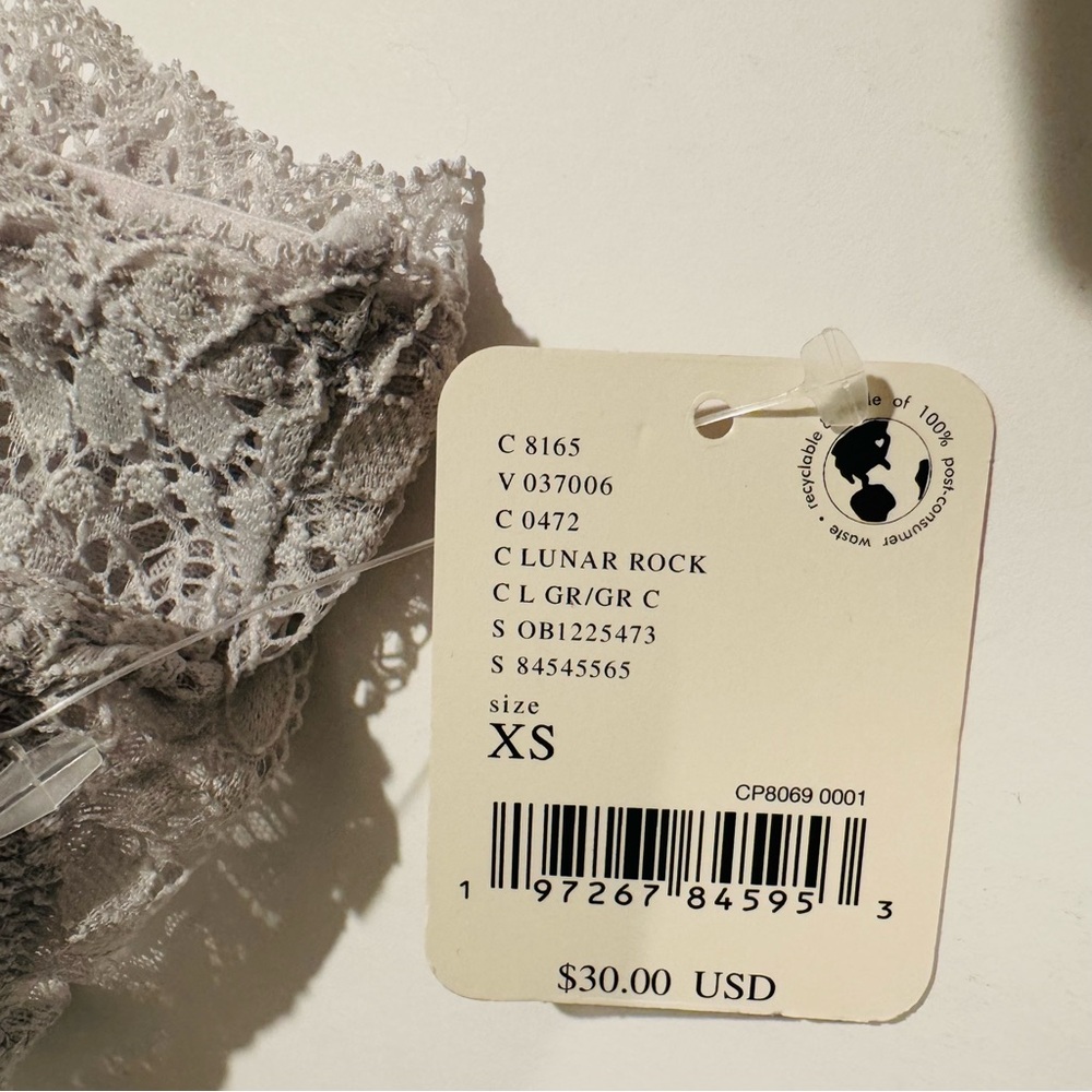 INTIMATELY FREE PEOPLE Maya Multiway Bralette in Luna Rock Light Gray Size XS - Picture 12 of 13